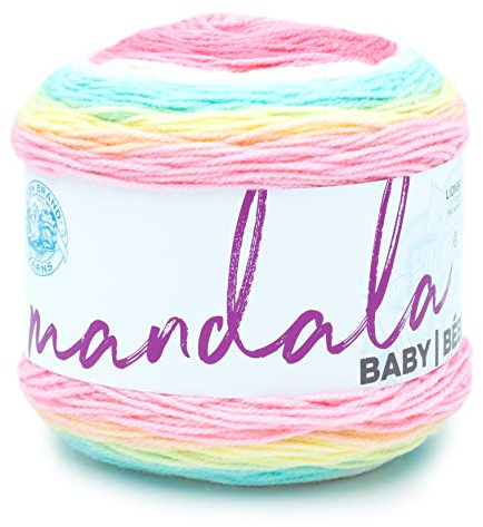 Lion Brand Yarn Mandala Baby Multicolor Yarn for Knitting, Crochet, and Crafts, Narnia, 1 Pack