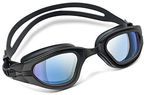 Jmbabe Swimming Goggles, Anti Fog No Leakage Clear Vision UV Protection Anti Slip Swim Goggles with Protection Case and Soft Silicone Nose Bridge for Adult Men Women Youth