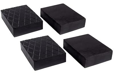 Rubbergiant Set of 4 Rubber Blocks 120 x 80 x 40mm Jacking Beam Rubber Support Block Universal Vehicle Car Lifting Workshop Repair Surface Non Slip Pad Scissor Car Lift Pad