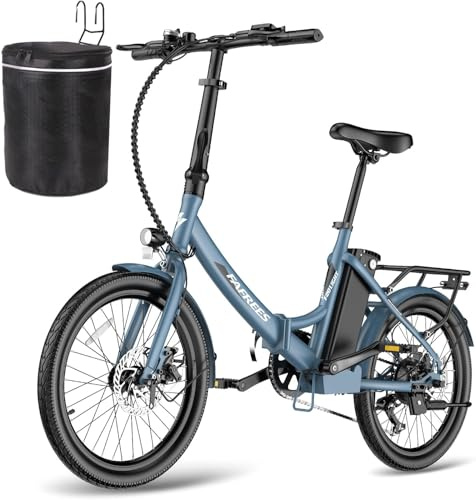 Fafrees F20 Light 20 Pulgadas Plegable E-Bike 250W para Mujer Hombre Adolescente Anciano con Batería Extraíble de 36V 14,5 Ah, Bicicleta Eléctrica Velocidad Máxima 25 km/h Shimano 7S