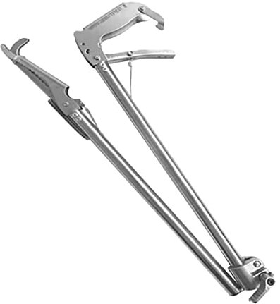 LABRIMP Thickened Stainless Steel Slip Clip Long Grilling Tongs for BBQ Crab EEL Handling Kitchen Utensil