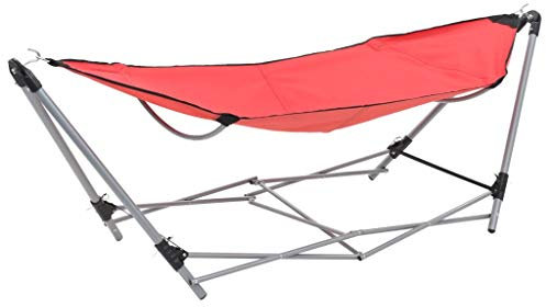 Home & Garden-Hängematte mit faltbarem Ständer, Rot-Möbelwahl