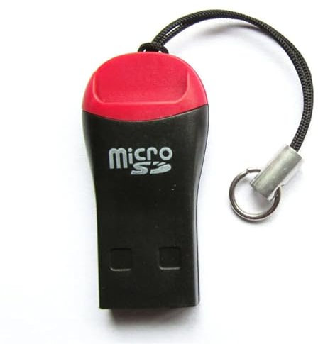 AYMBH High-Speed Micro SD Card Reader Adapter Reader USB 2.0 Compatibility for MicroSD SDHC SDXC TF Card Plug & Play Lightweight Portable Durable Design Keychain Compatible with Windows Mac Linux