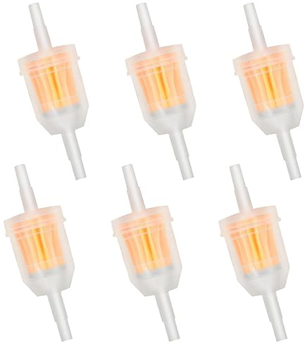 Cfcyhla Bränslefilter, 6 stycken 6 mm, bensinfilter, universell gasolja, bränslefilter bensinfilter för motorcykel, skoter, gräsklippare och bil