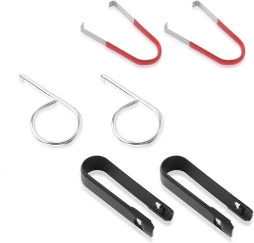 Trifletopia 6PCS Wheel Cap Removal Tool Set - Locking Nut Cover Puller - Alloy and Plastic Hook & Tweezer Tool - Universal Lug Nut Cap Remover for Car Wheels (Black)