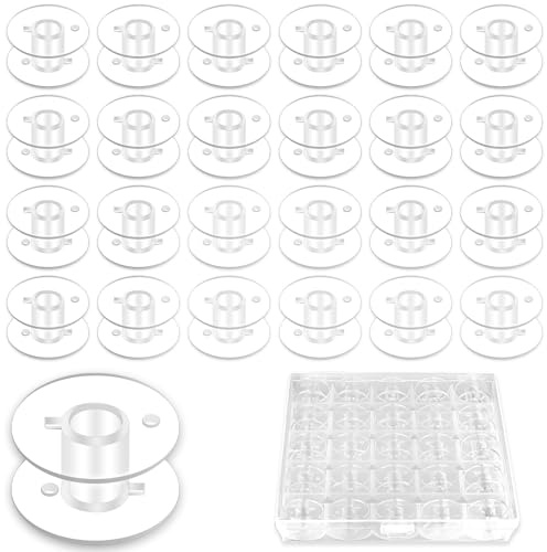 MOXYOY 25PCS Sewing Machine Bobbins with Case