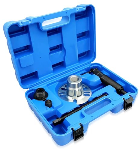 Wvoillty 12T Hydraulischer Radnaben Abzieher Profi-Set, Universell für 4/5-Loch Felgen (96-125mm), Antriebswellen Ausdrücker mit manueller Hydraulikpumpe
