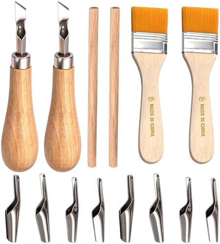 18 Pièces Outils Sculpture Bois Gouge Linogravure Gravure Sur Bois