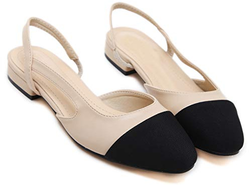 Good Night Elegante Donne Giuntura Blocco del Tallone in Pelle Morbida Slingback Sandalo Pompe per Vestiti
