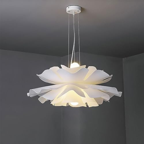 CONERY Candelabro de flores blancas Lámpara colgante LED moderna regulable Lámpara colgante de acrílico Iluminación interior minimalista 3000-6000K Decoración nórdica para el hogar Aplicar al techo al