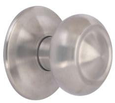 Emuca - Bouton de porte d'entrée, Modèle Fedora, Ø70mm poignée pour porte d'entrée, Acier inoxydable, Nickel satiné