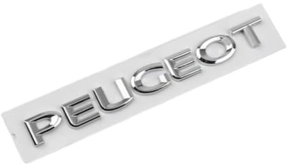 VAVENI Voiture Emblème, pour Peugeot 107 207 407 408 206 306 307 308 406 806 Badge Remplacement Avant Capot Arrière Coffre Décoration Lettres Insigne 3D Autocollant Emblème,A