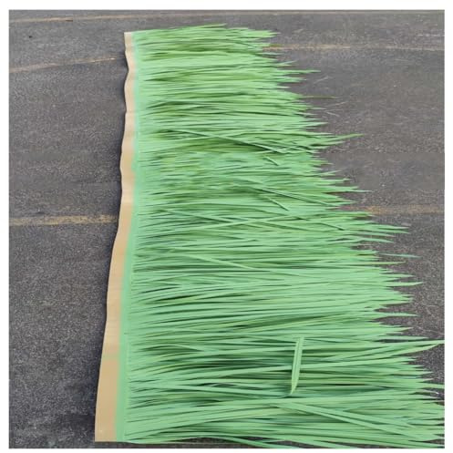 Simulated thatched Tile roof Durable thatched Pavilion Artificial Outdoor Straw Decoration Sold in Rolls 0.5X1 Meter Artificial thatch Straw Roof Thatch (Color : Green, Size : 0.5x4m)