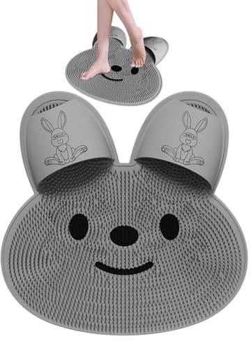 Nettoyant pour pieds de douche – Tapis exfoliant pour les pieds | Tapis de massage antidérapant en forme de silicone avec ventouses, tapis exfoliant pour les pieds et le corps pour nettoyer le corps