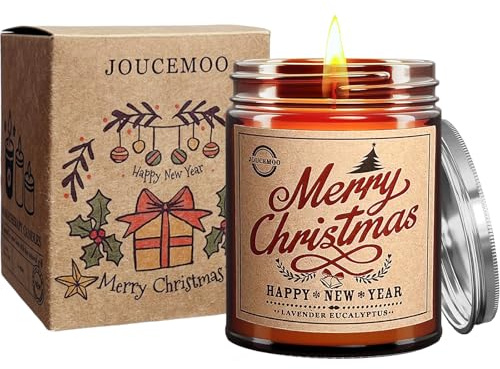 Lavender Eucalyptus Scented Candles, 7oz Non Toxic Christmas Candle Gift