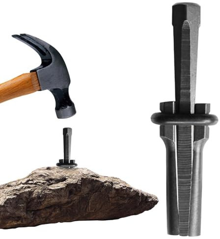 Cuñas de separación de , herramientas de cuña y cuña de piedra resistentes, cincel de hierro para separación de , herramientas manuales divisoras de hormigón para romper piedra, herramientas