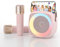 TANALAZ Machine Karaoké 2 Microphones pour Garçons Filles, Enfants Adultes Enceinte Bluetooth Portable avec Support Téléphone, Enceinte avec Lumières LED et Changer de Voix pour Fêtes à Domicile