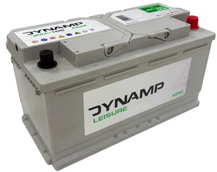 Dynamp AGM Deep-Cycle Leisure Battery, DMA-105, 12V 105Ah, 351 x 173 x 190mm