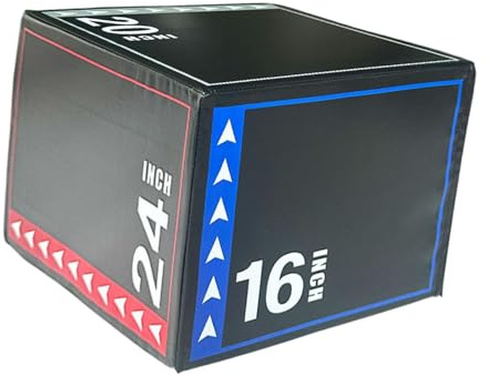 KiBcsLic Scatola Pliometrica Box per Pedana Step Box per Esercizi E Cubo da Salto Attrezzo Tre in Allenare Agilità E Potenza Muscolare Adatta PE, Style D