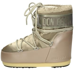 Moon Boot Icon Low Glance Bottes d'hiver en satin platinum Taille 36-38
