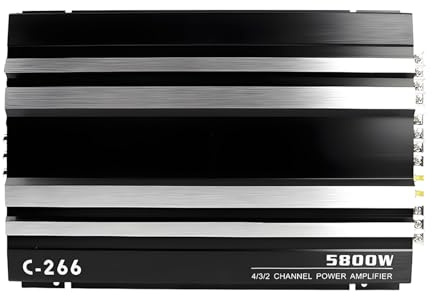 Hooma Car Power Amplifier 4 Channel HiFi Bass Amplifier 12 V Amplifier Car, Class A/B Power Amplifier with 4 x 120 W RMS @ 2 Ohm, 4 x 80 W RMS @ 4 Ohm, Bass Boost, HPF/LPF Filter