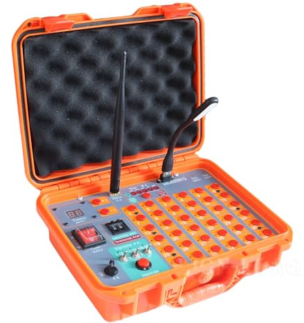 Wasd3Pods Sis-Tema di Accensione Fuochi D'artificio a Distanza, Sis-Tema di Accensione con Controllo Via Cavo E Wireless,Dispositivo di Accensione Pirotecnica