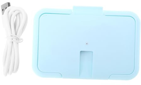 HONMEET Scalda Salviettine Umidificate Portatile per Riscaldatore Tessuti Morbidi in Abs con Temperatura Costante Ore Mantiene Calde e Umide le Salviette per Blu