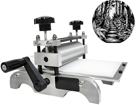 WCXTY Matrice Metallo Timbro Sagoma,Zinco Presse Tipografiche Piane Letto-Torchio Calcografico Meccanismo,Pressione Regolabile Macchina per Linoleografia Artisti