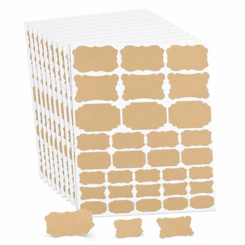 320PCS Labels for Jars, Self Adhesive Jar Labels, Writable Blank Removable Labels Stickers for Glass Essential Oil Bottles, Food Containers and Gift Tags