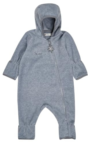 Sterntaler Unisex Baby Overall, Grau (Silber Melange), 80