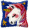 Orchidea - Kit à Crochet de Petit Coussin - Licorne - Toile Imprimée - 4.5 Compter - Pour Adultes - 30.4080