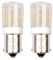 ZSZT Bombilla ba15s p21w led 12V 24V 5 vatios, Diseño impermeable, Blanco Cálido 3000K para Automóvil RV Luces Traseras Marcha Atrás Luz de Señal de Giro Luz Diurnas Luces, 2 unidades