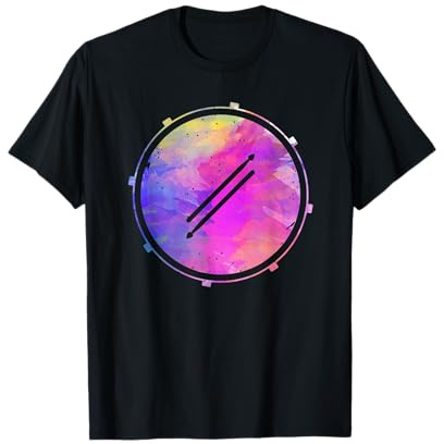 Drummer Colourful Drum Rock Band Musician T-Shirt