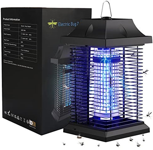 Dreamhigh® Lampe Anti Moustique 4500V, 20W Intérieur et Extérieur Tueur de Moustiques, Efficace Portée 100 m², UV Lampe Anti Insecte pour Maison Cuisine Jardin Terrasse Chambre