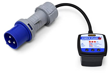 Martindale CP201 230V 32A Industrial Socket Tester, Grey/Black/Blue, 65 x 65 x 47 mm