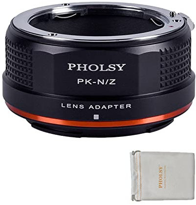 PHOLSY Konverter PK auf Z Objektivadapter Kompatibel mit Pentax K PK Objektiv und Kompatibel mit Nikon Z Mount Kameragehäuse
