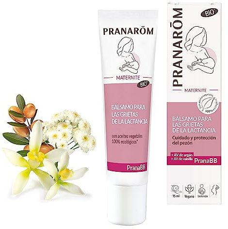 PRANAROM PranaBB - Bálsamo Lactancia Bio para Grietas y Pezones Agrietados - Crema Calmante Natural para Mamás - 15ml