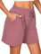 Uniexcosm Pantalon Court Femme Sport Jogging Été Casual Décontracté avec Poches des Deux Côtés Rose XL