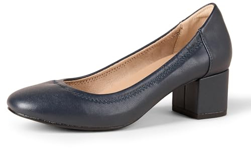 Amazon Essentials Women's Ballet Pumps, Navy, 8.5