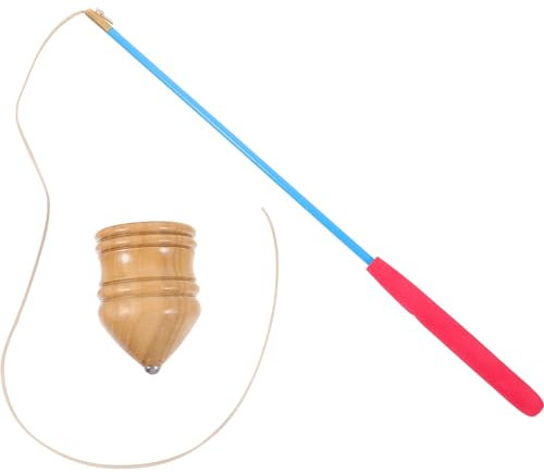 Abaodam Spielzeug Brummkreisel Spielset Aus Holz Kinder Spielset Blechkreisel Schwungkreisel Pumpkreisel Kinder Oben Tops Holz Holzspiel Kreisel Led-Tops Bambus Seil Erwachsener Fitness