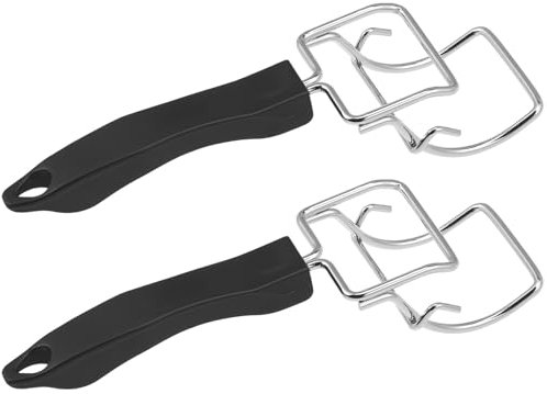 DIYEAH 2pcs Bakeware Tongs Resistant Plate Clips Pan Gripper Clip Oven Clips Scald Hot Tray Pizza Pan Gripper Bowl Gripper Clip Hot Plate Grip Clamp Baking Tray Clamp Stainless Steel