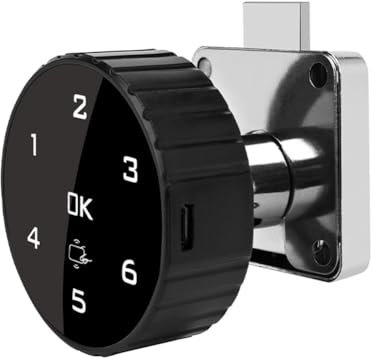 Huudngeje Touch Screen Password Lock for Cabinet Mailbox File Sauna Digital Cabinet Lock Electronic Coded Lock Cabinet Drawer Lock Built-in Lithium Battery A