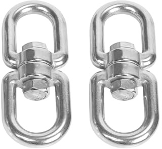 2Pcs M4 Stainless Steel Swivel, Bearing Swing Swivel 360° Rotational Device Hanging Accessory for Hammock Hanging Lounger, Swivel Grill, Sandbag, Hanging Swing