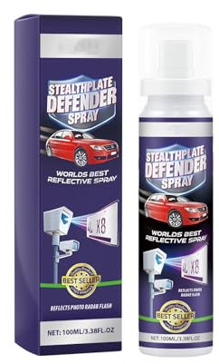 Spray per targa, spray riflettente per targa, spray per targa, per fotocamere, spray per targa auto, spray per targa auto (100 ml) Gxr424 (viola, 14,6 x 3,8 x 3,8 cm)