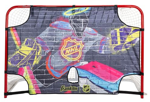 Franklin Sports NHL Hockey-Torwart Schießziel, Shooter Tutor Street Hockey Tor Übungsziel – Schießübung + Trainingsausrüstung – Offizielle Größe – 182,9 x 121,9 cm