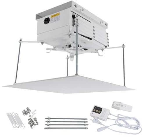 Electric Lift Projector, supporto da soffitto con telecomando, proiettore elettrico, proiettore sollevatore a soffitto, carico massimo fino a 10 kg, ascensore con 1 m, portata 220 V