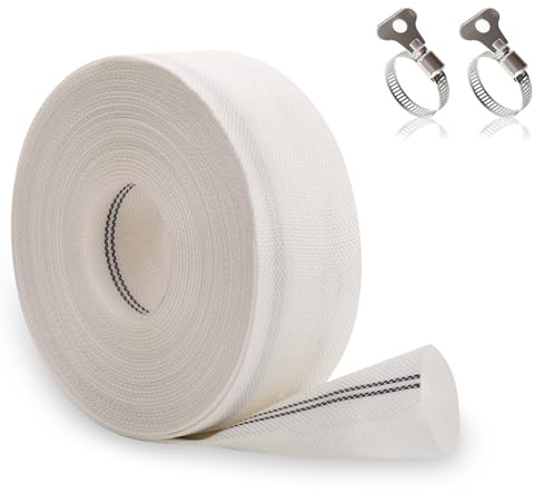 Platt slangslang, brandslang, ø 32 mm, med 2 klämma, 10 m bevattningshandtag för dränkbara pumpar, smutspumpar, dräneringsdamm