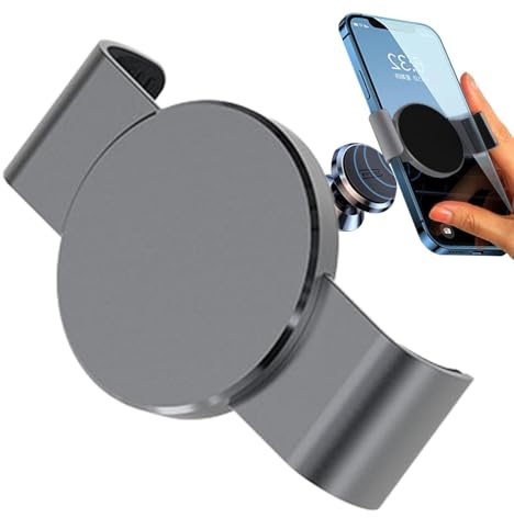 Magnetisk telefonhållare | Mobiltelefon-magnetisk klämma | Den starkaste magnet-mobiltelefonhållaren med justerbar klämma | Universellt handsfree-mobilgrepp kompatibel med alla Smartphon
