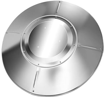 1PC Patio Heater Reflector Shield, Aluminum Reflector Shield Dome Top Cover, Mushroom Cover, Outdoor Replacement Parts,Top Dome, 3-Hole Mount, 33 Inch Dia Round