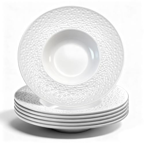 Berglander cuencos de sopa 6pcs, platos de plástico multipropósito reutilizables sopa de champiñones/pasta/fruta/helado/postre/aperitivo/ensalada, irrompibles para niños/camping/picnic